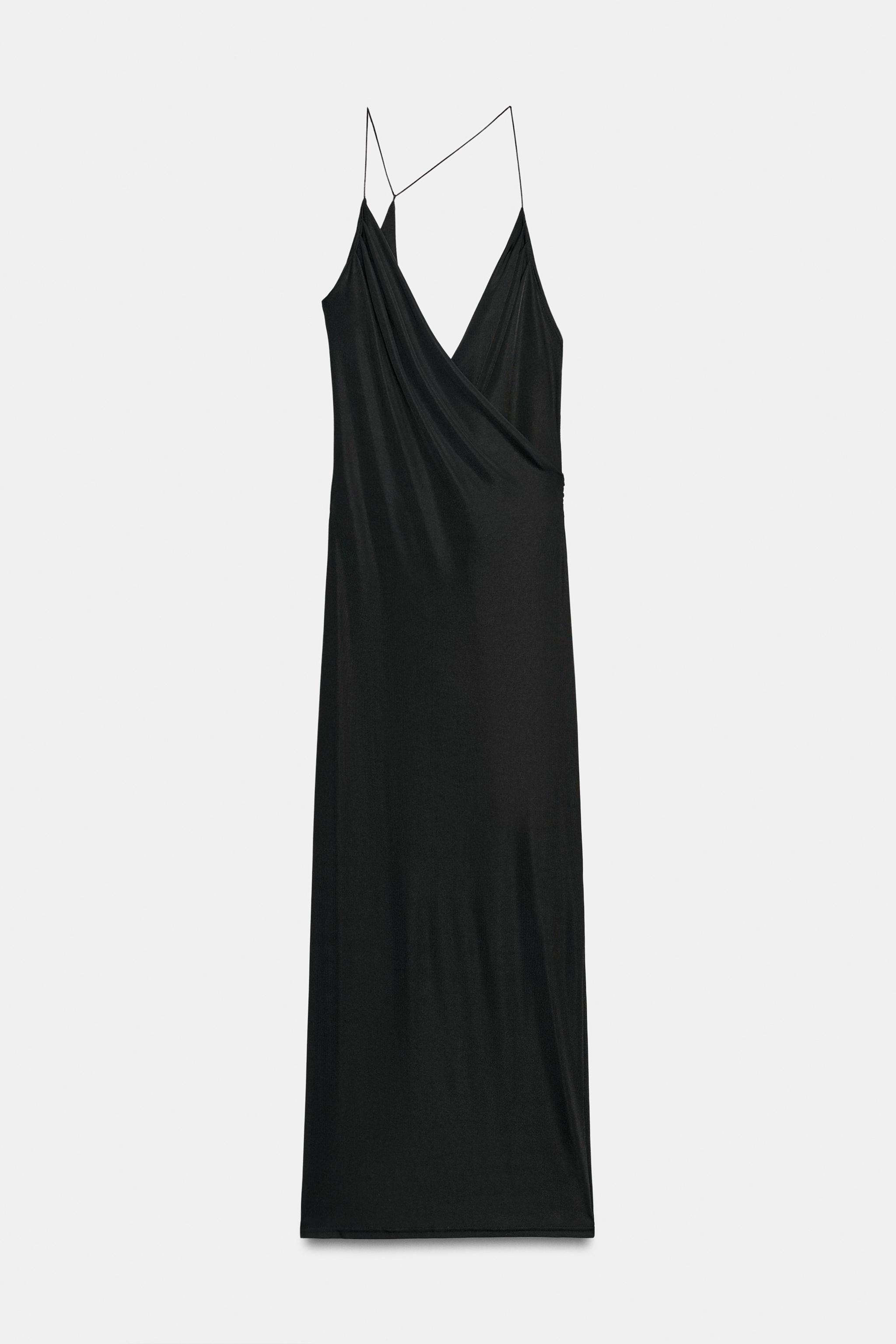 ROBE MI-LONGUE CROISÉE BRETELLES