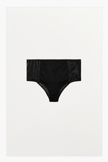 ΨΗΛΟΜΕΣΟ ΒΡΑΚΑΚΙ ΜΕ ΣΥΝΔΥΑΣΜΟ POINTELLE - Μαύρο του Zara