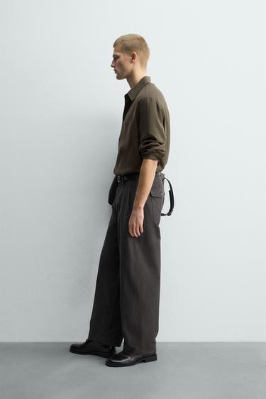 FLUID SHIRT WITH POCKET - Khaki by Zara - Image 3