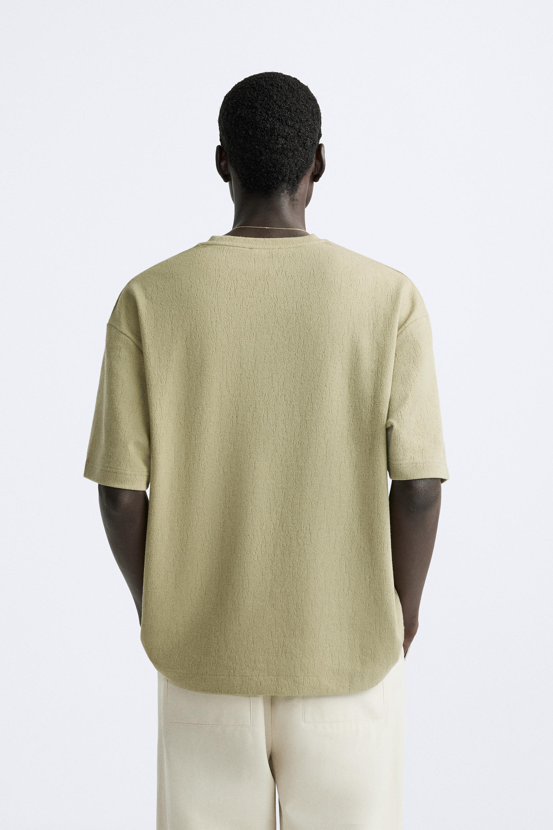 TEXTURED T-SHIRT - Oyster-white