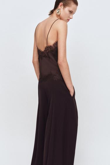 FLOWING TROUSERS WITH DARTS ZW COLLECTION - Brown by Zara