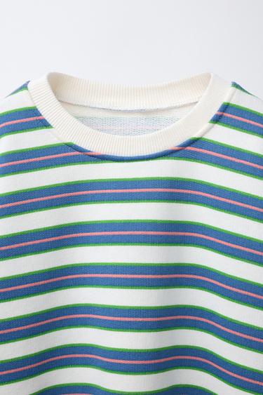 SWEAT À IMPRIMÉ RAYURES - Multicolore de Zara - Image 2