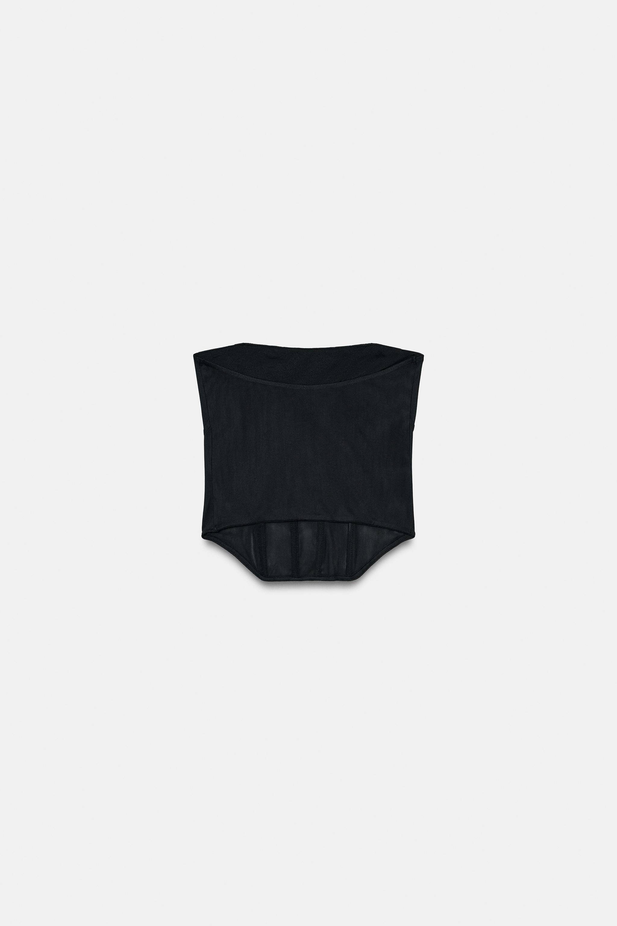 CORSET EN TULLE DRAPÉ