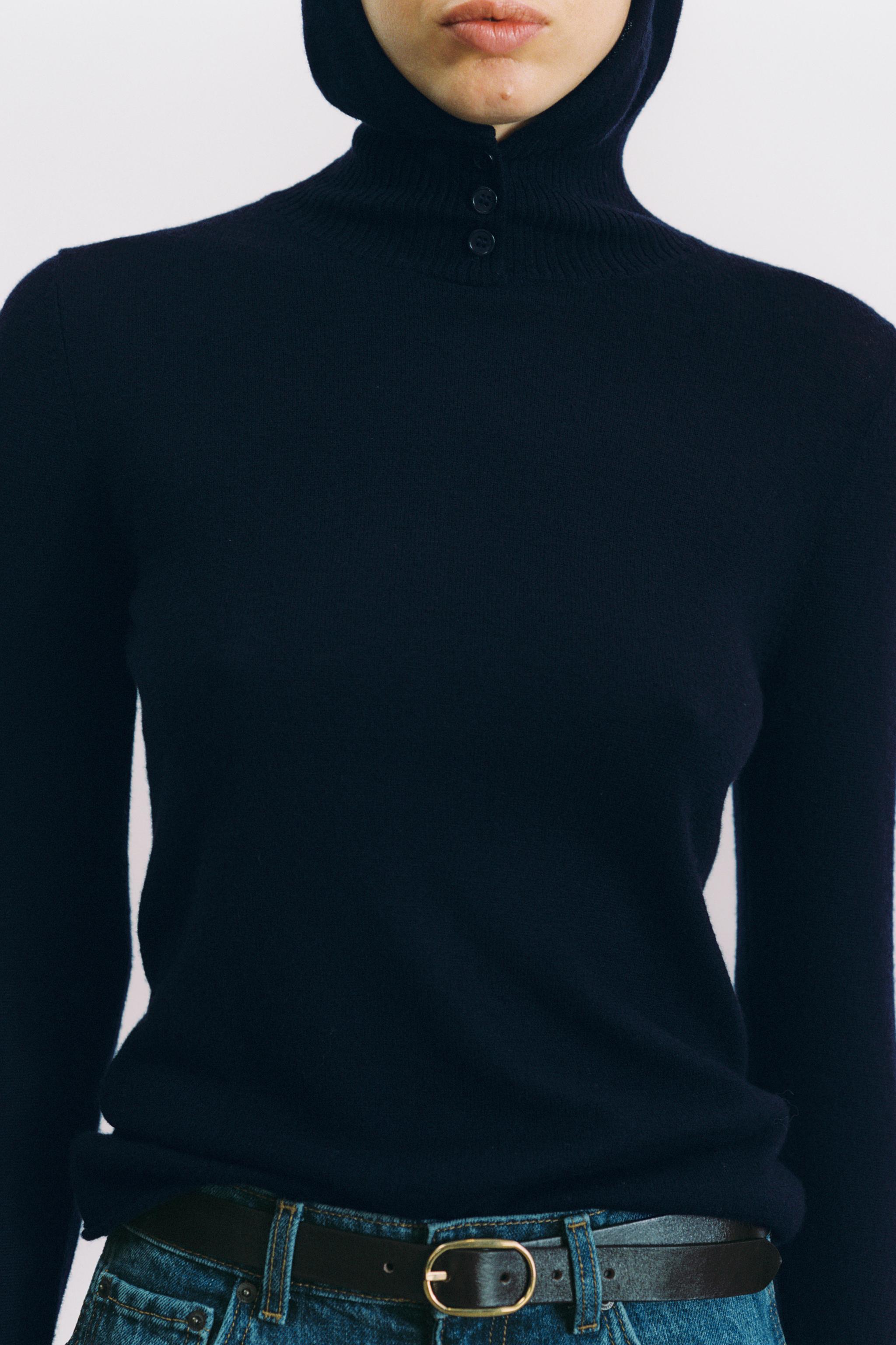 EXTRA-SOFT 100% WOOL hoodie SWEATER - thumbnail 2