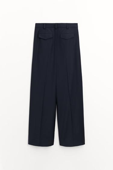 ZW COLLECTION DARTED WOOL BLEND TROUSERS - indigo vigore by Zara - Image 1