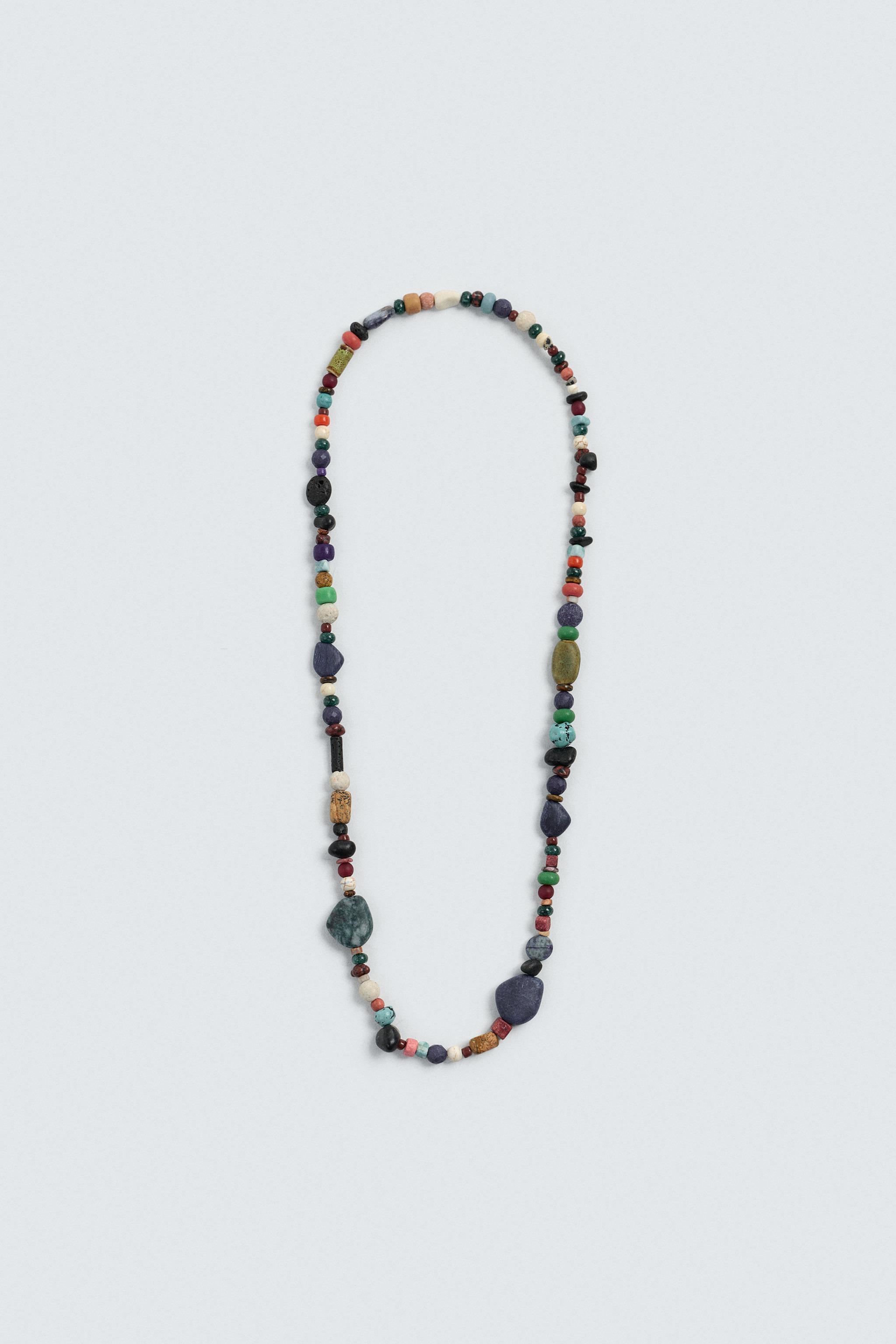 BEADED STONE NECKLACE AARON LEVINE X ZARA