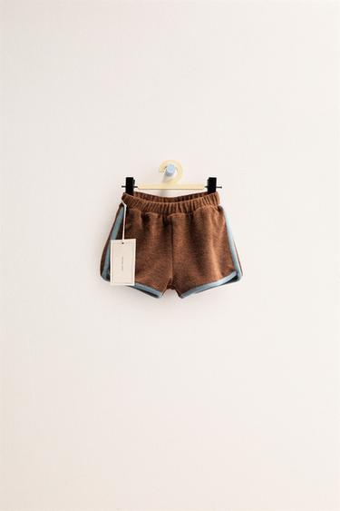 ZARA TIMELESS - 타월 페이크 버뮤다 팬츠 - Zara 초콜렛