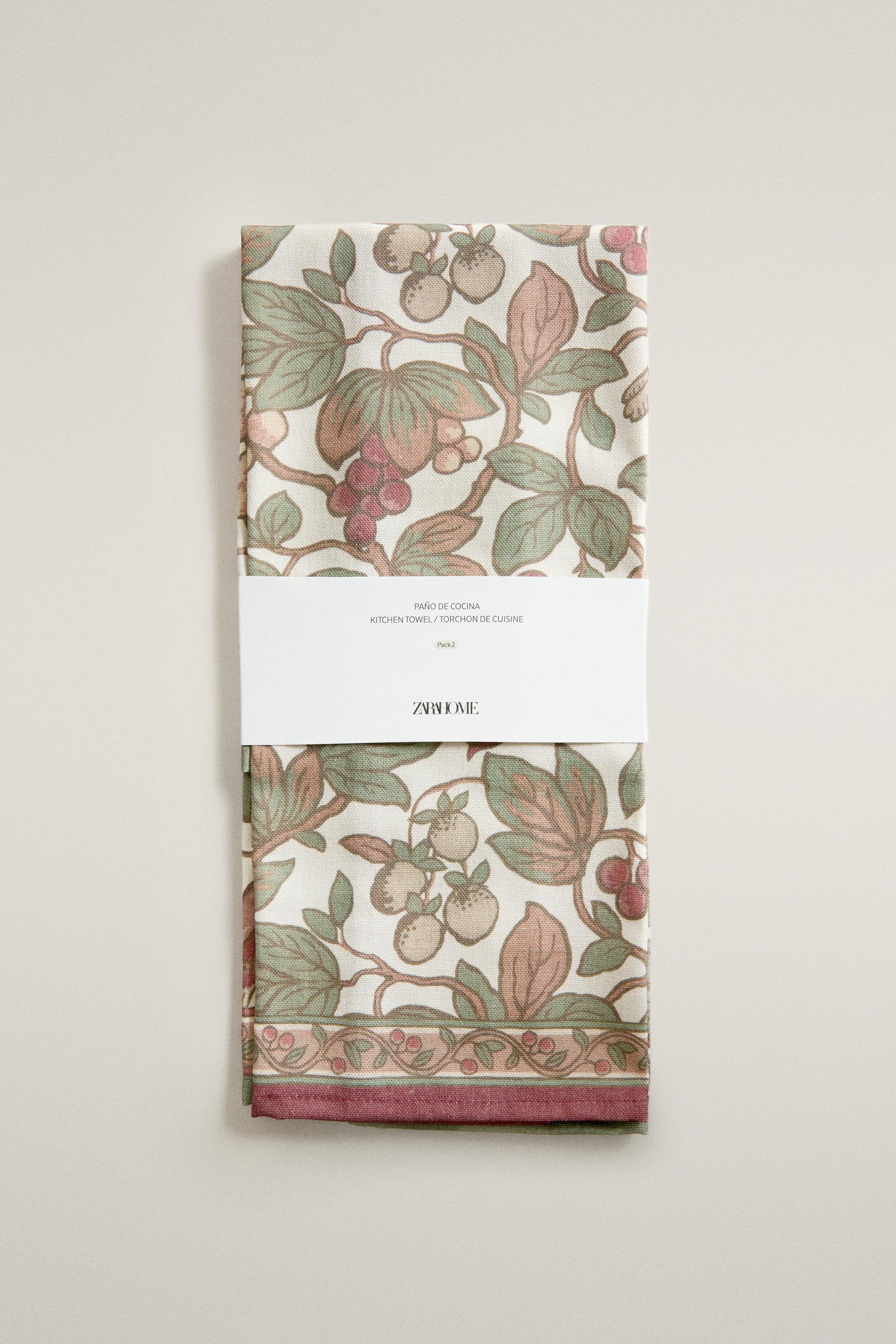 BOTANICAL PRINT TEA TOWELS (PACK OF 2)