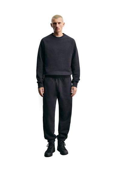 REGULAR FIT WELT JOGGERS - Dark navy by Zara