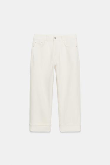 JEAN ZW COLLECTION BAGGY TAILLE BASSE - Écru de Zara - Image 5