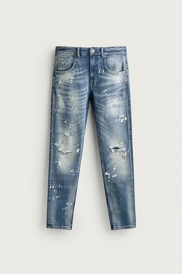 JEANS SKINNY FIT ROTOS - Azul medio de Zara