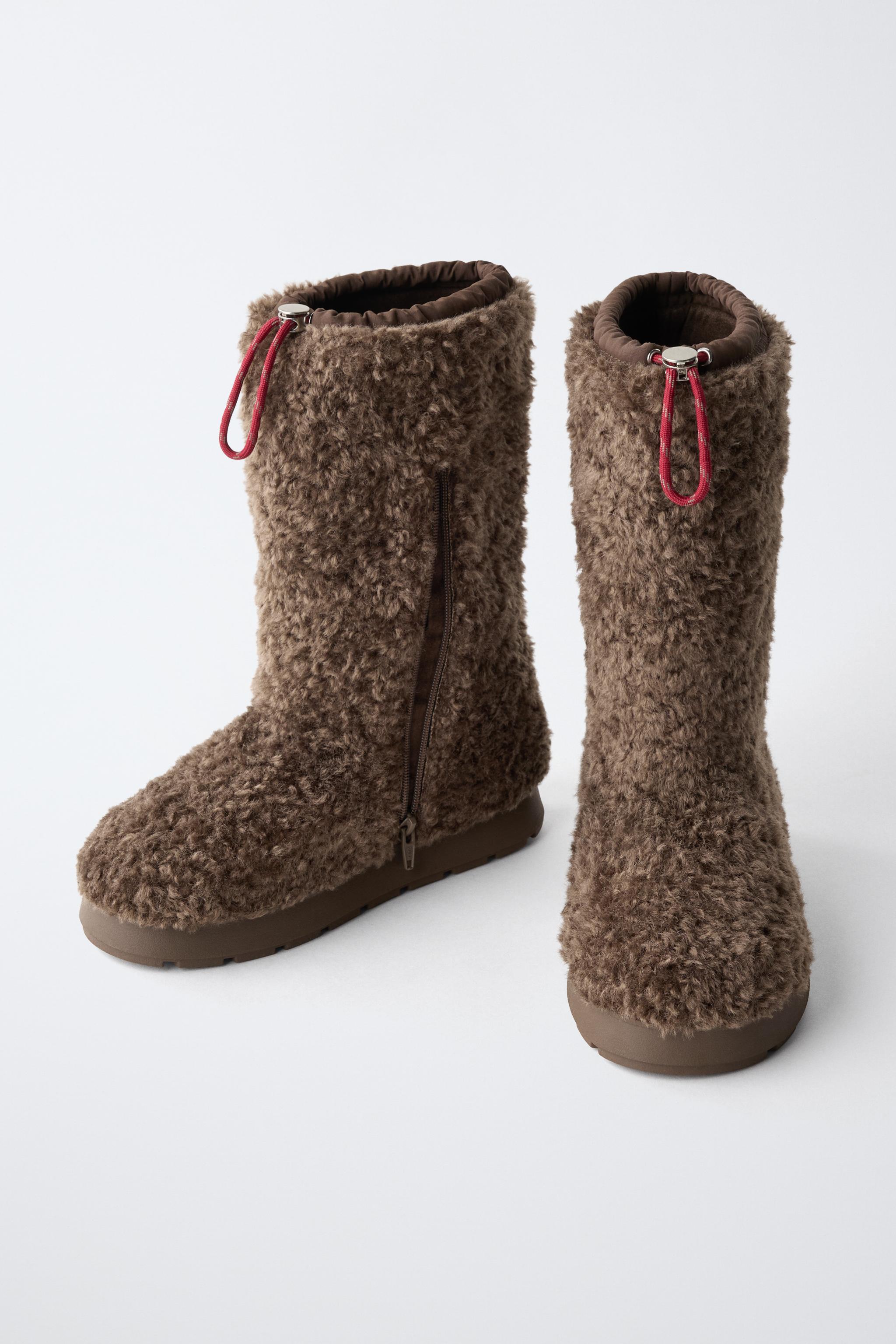 FAUX SHEARLING BOOTS