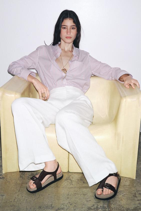 FLAT LEATHER SANDALS