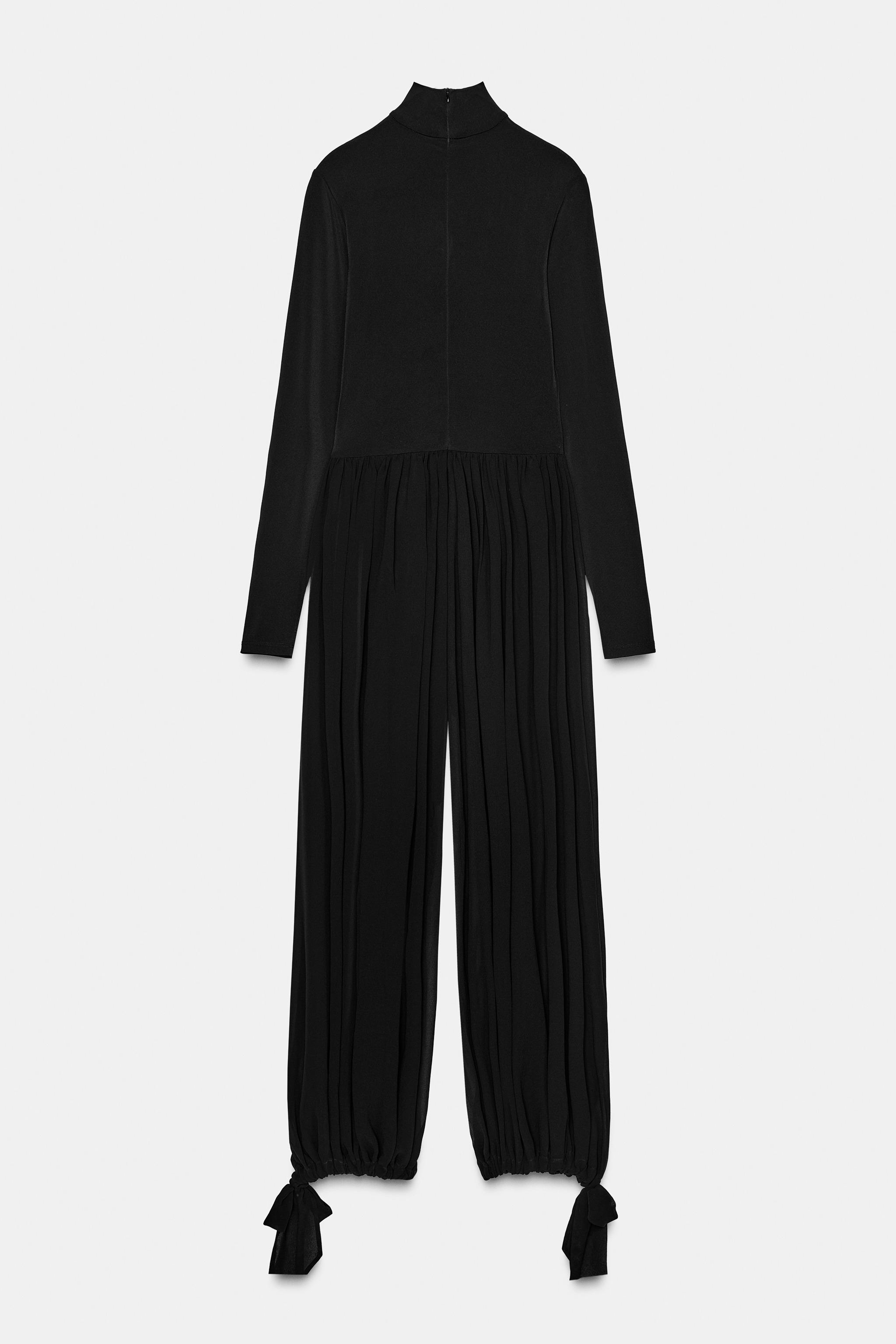 MACACÃO AMPLO COMBINADO VOLUME - Preto | ZARA Brasil