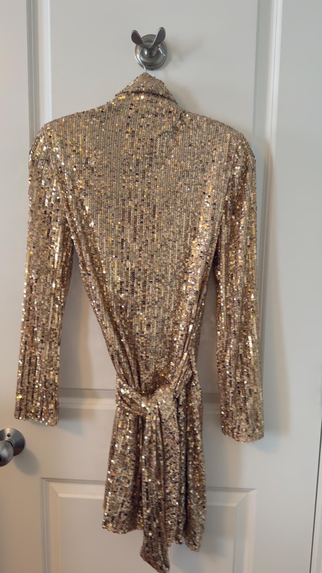 SHORT SEQUIN DRESS - Image 3