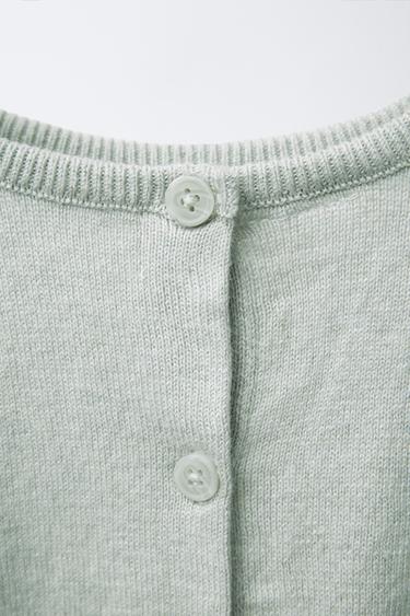 VESTE PULL 2 EN 1 COTON SOIE - Verdâtre de Zara - Image 2