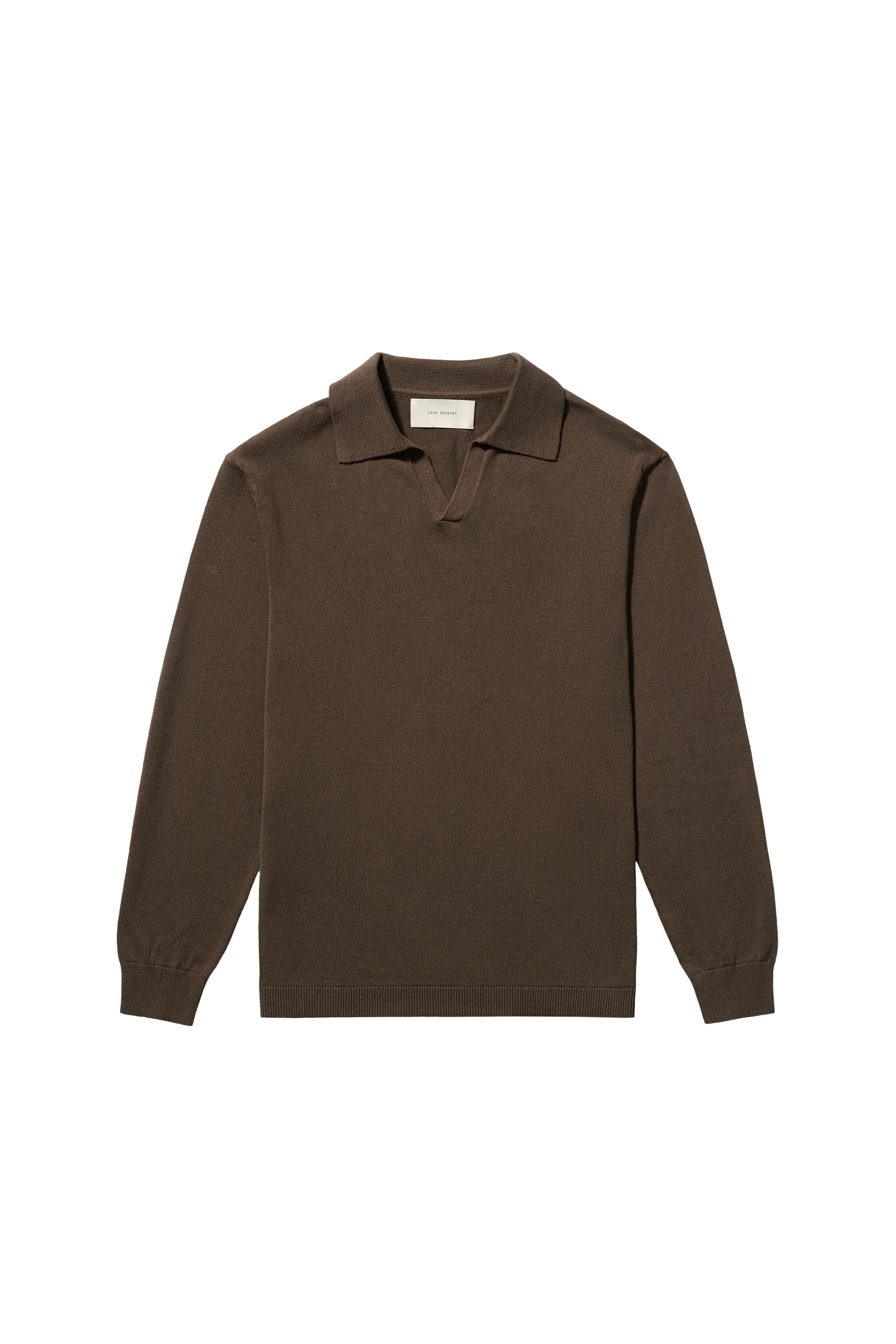 トップス ZARA ORIGINS wool alpaca Knit Best US M WOOL AND ALPACA BLEND CARDIGAN - Brown | ZARA United States