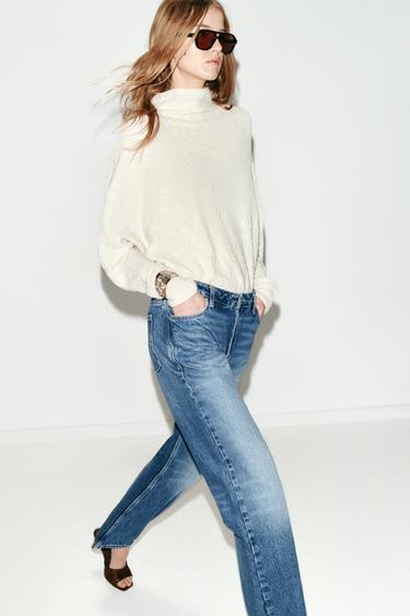 JEANS Z1975 DROITS TAILLE BASSE LONGUEUR MAXI - Bleu de Zara - Image 3