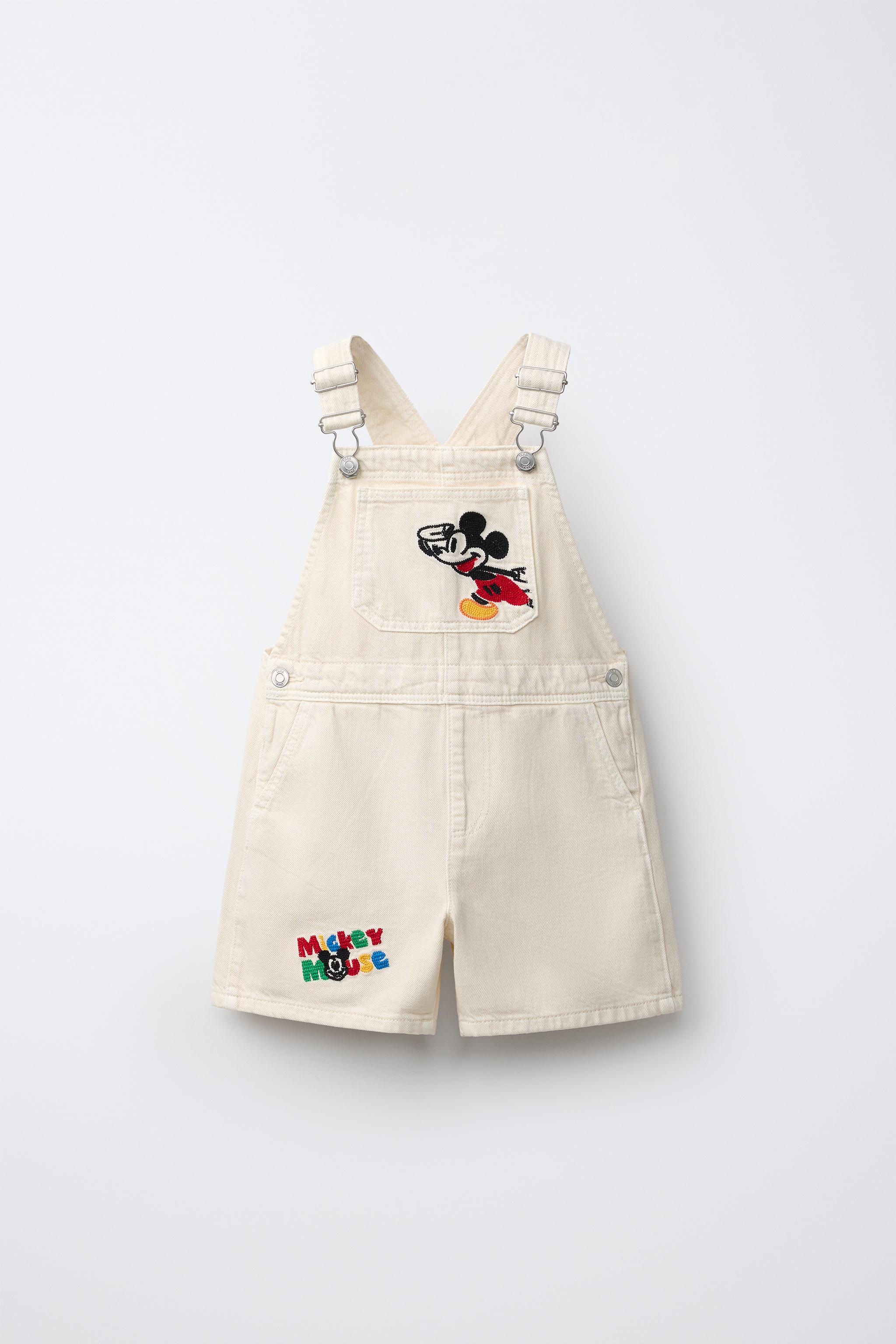 Детские шорты Zara MICKEY MOUSE © DISNEY EMBROIDERED TWILL OVERALL SHORTS — фото 2