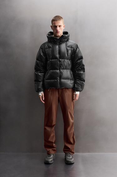 100% FEATHER DOWN PUFFER JACKET - Black by Zara - Image 0