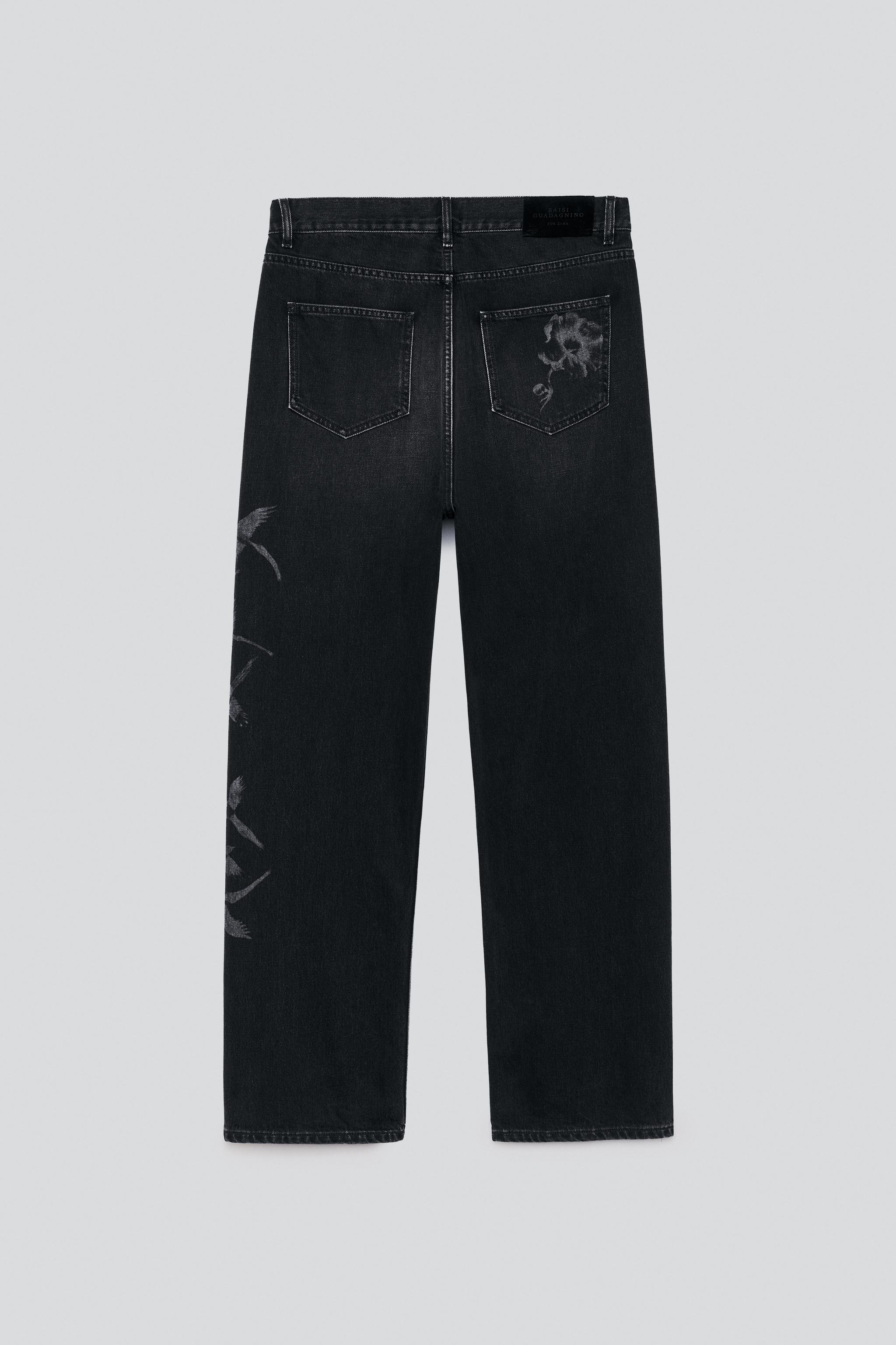 PRINTED LOOSE FIT JEANS
