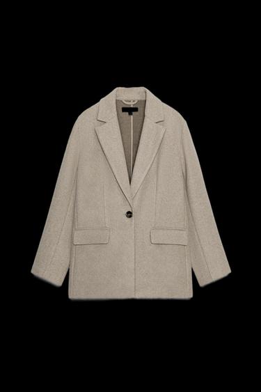 SOFT SINGLE-BUTTON BLAZER - Beige marl by Zara