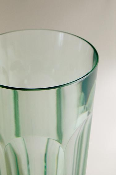 VERRE ACRYLIQUE MARTELÉ COLORÉ - Vert de Zara - Image 2