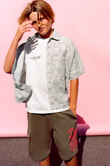 PRINTED TWILL SHIRT - Ecru by Zara