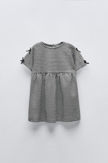 Zara JACQUARD DRESS - Black