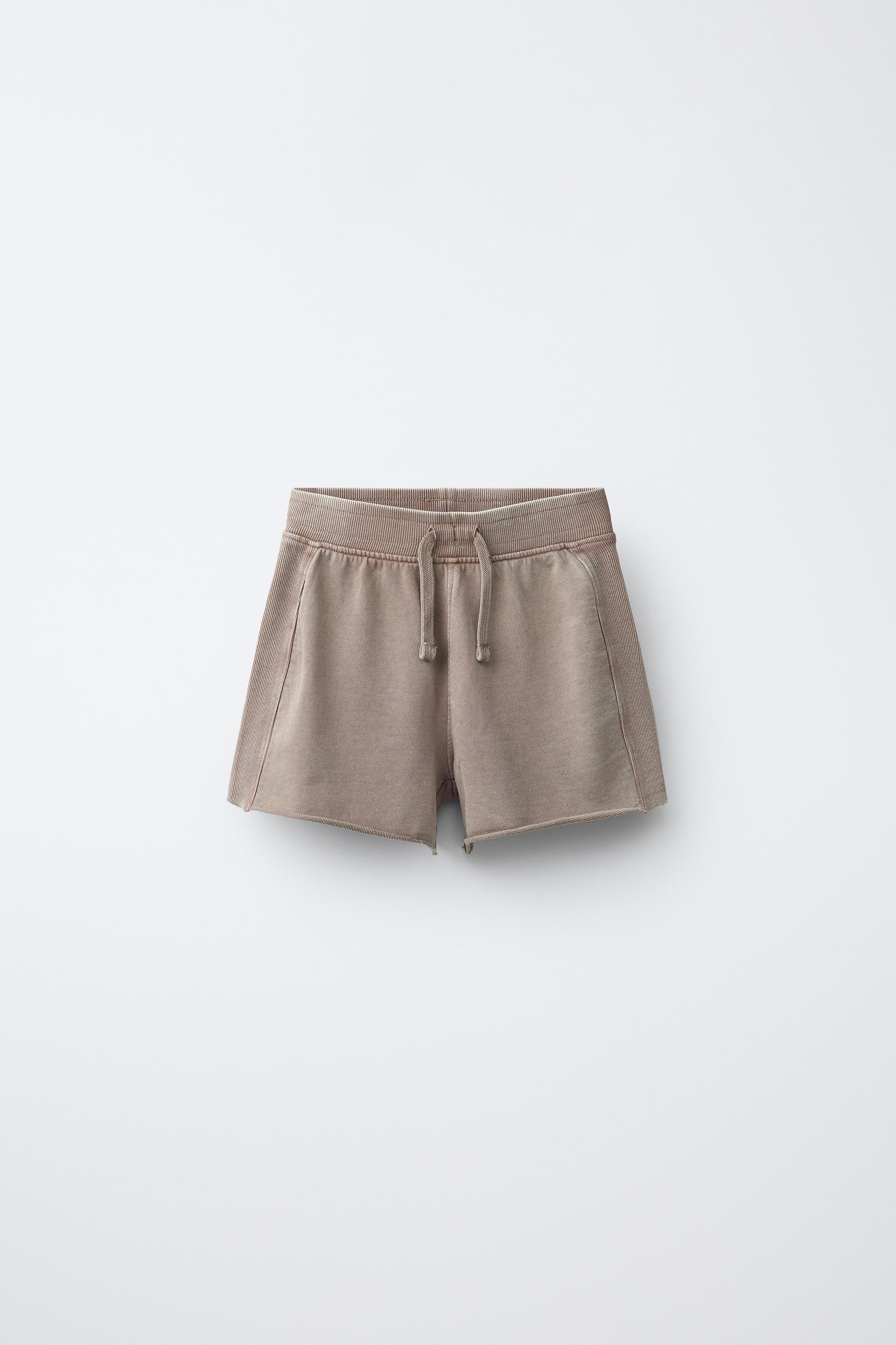 Faded-Effect Jogging Bermuda Shorts
