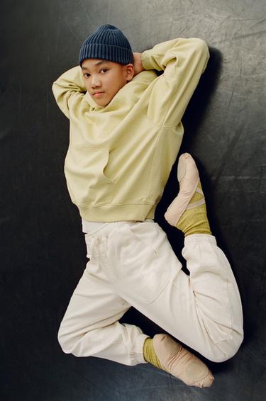 PANTALÓN FELPA BALLOON - Crudo de Zara