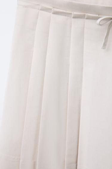 FLOWING PLEAT SKIRT - Ecru by Zara - Image 2