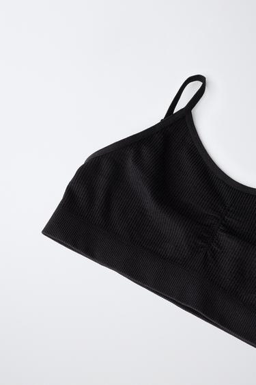 AGES 8-14 / 2-PACK SEAMLESS CAMISOLES — Black / White 2