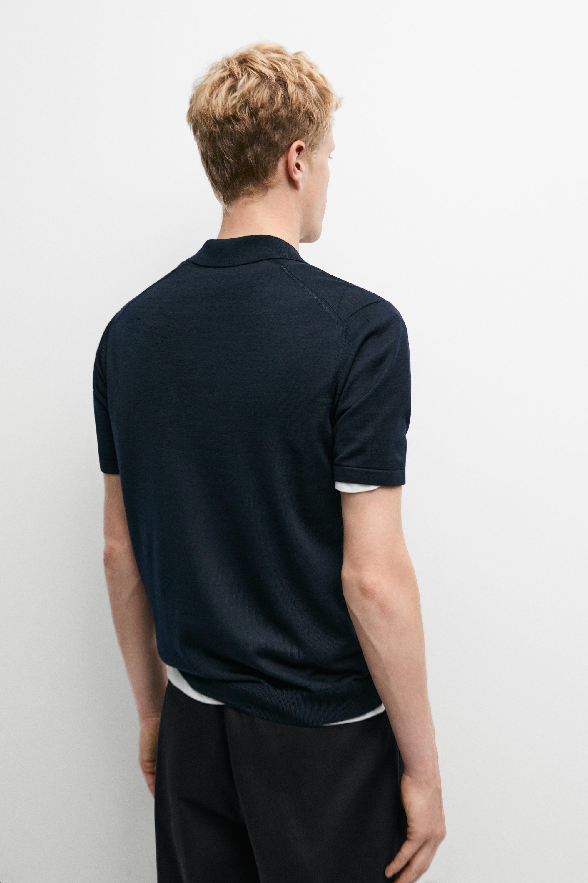 Pull polo en maille à motif losanges