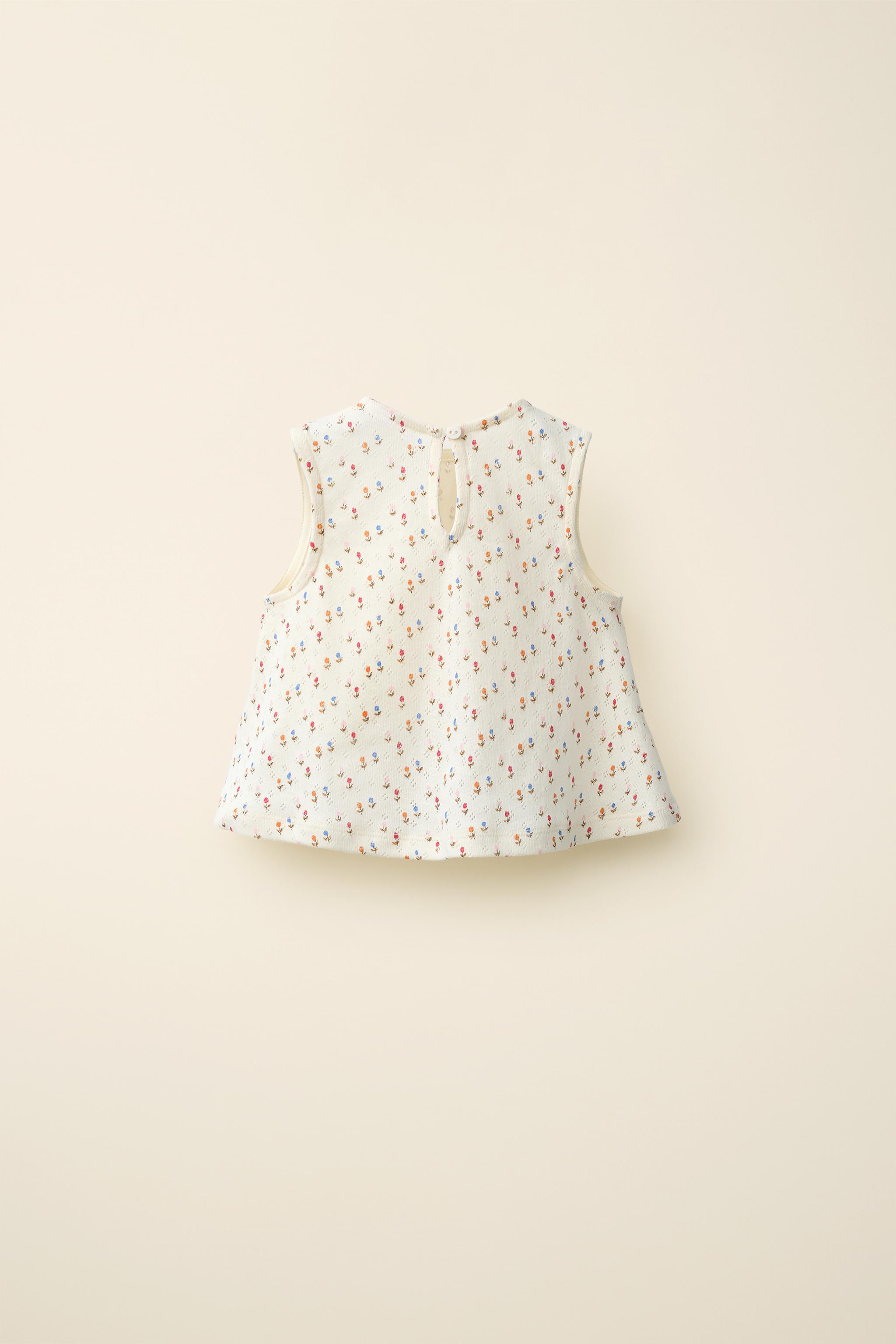 Детские футболки Zara TULIP POINTELLE T-SHIRT CREATED BY CARAMEL LONDON X — фото 4