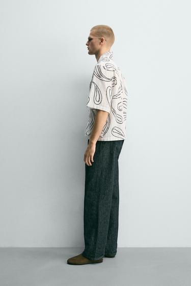 PAISLEY PRINT JACQUARD SHIRT - White by Zara - Image 3