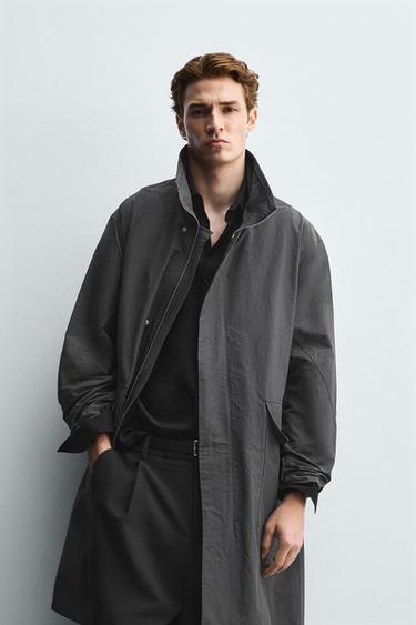 LIGHTWEIGHT TECHNICAL PARKA - Anthracite Grey by Zara - Image 1