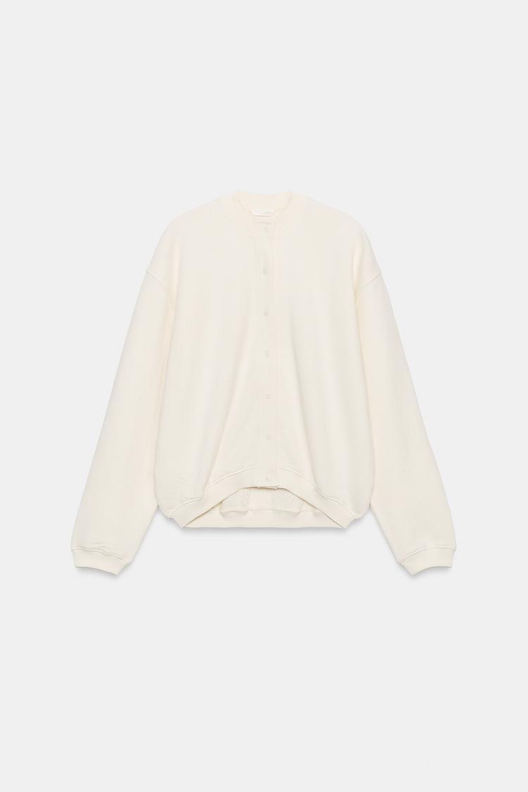 Sudadera de algodón con botones 4