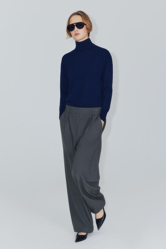 ZW COLLECTION ELASTICATED WAIST TROUSERS - Grey by Zara - Image 0
