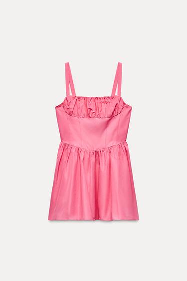 VESTIDO MINI CORSETERO - Rosa tiza de Zara