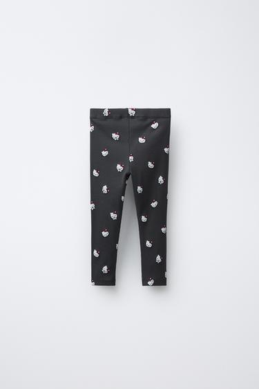 LEGGING CÔTELÉ HELLO KITTY © SANRIO - Gris anthracite de Zara - Image 1
