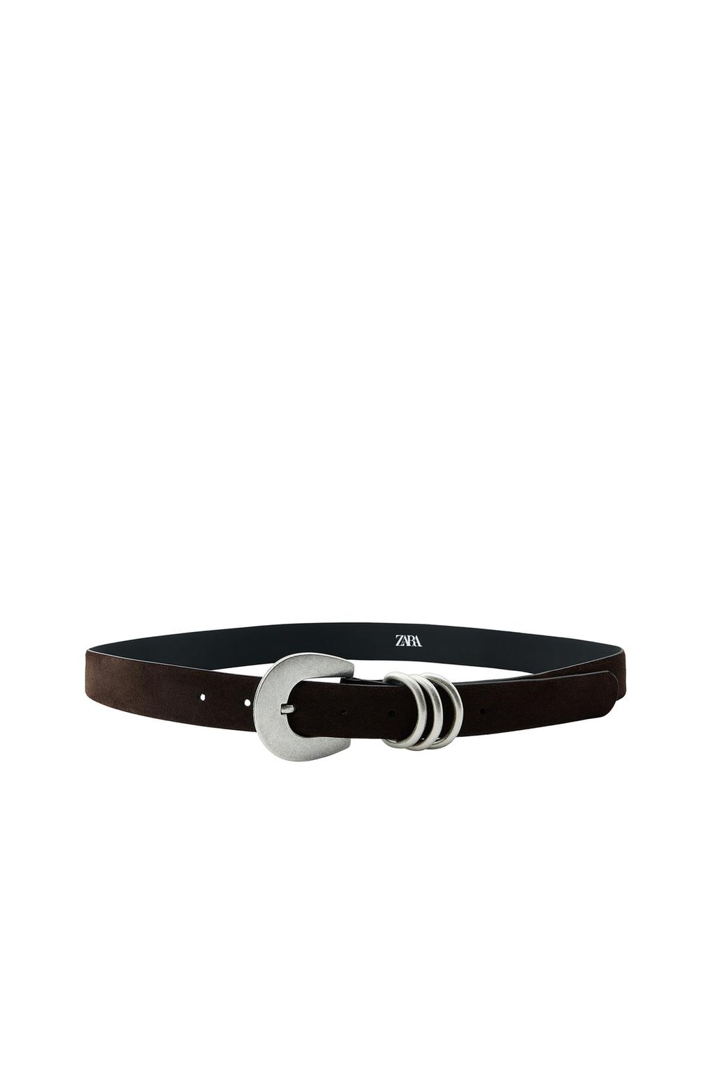 100% SUEDE LEATHER BELT WITH TRIPLE KEEPER - image 4