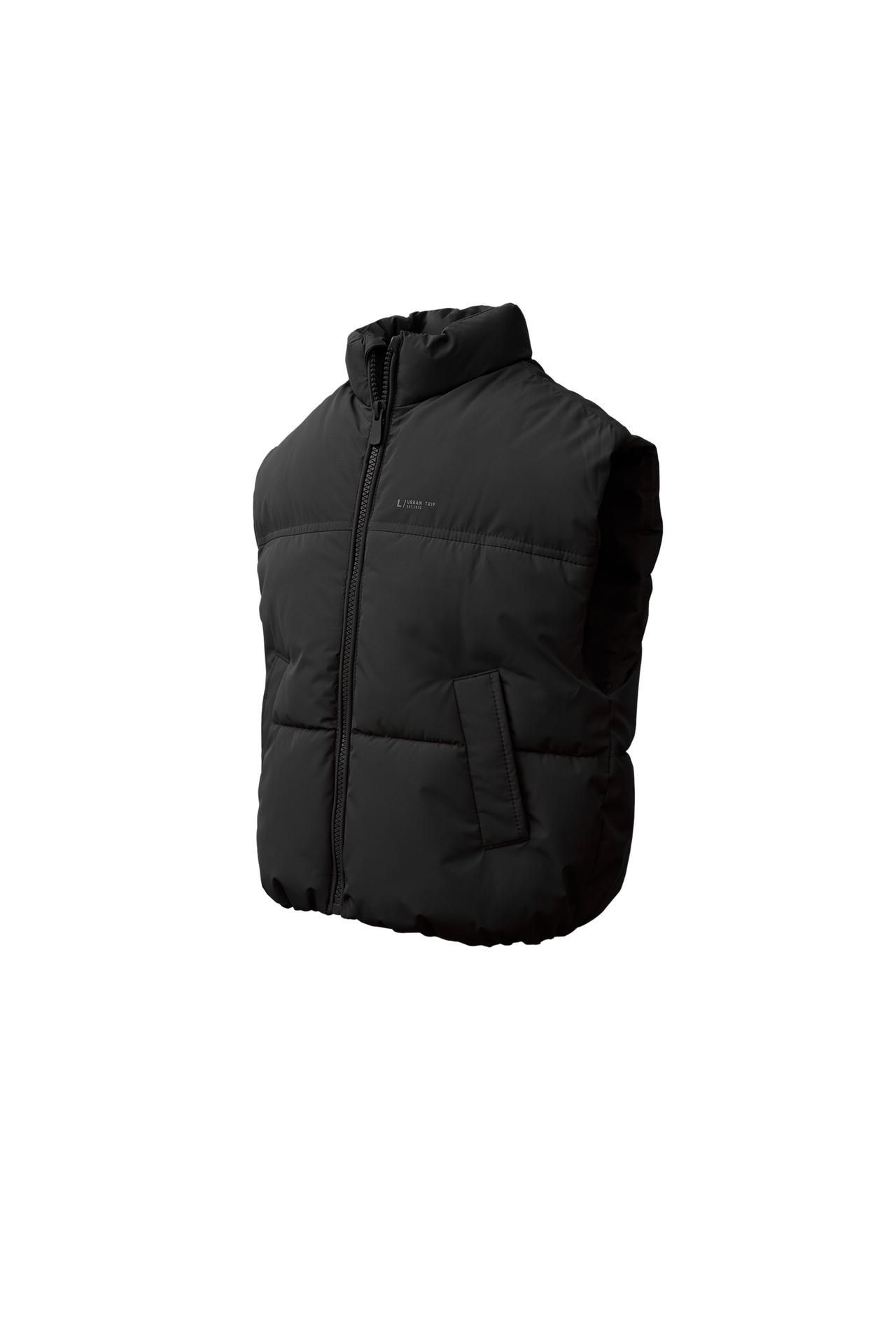 WATER REPELLENT PADDED VEST — Black