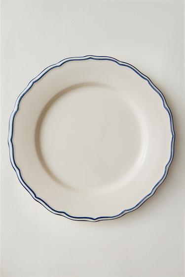 WAVY EARTHENWARE DINNER PLATE — Blue 2