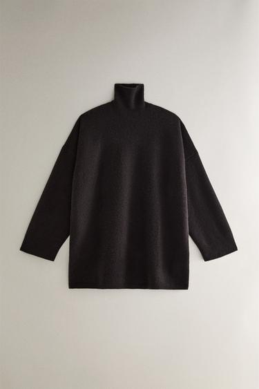 PULL COL MONTANT CACHEMIRE - Marron foncé de Zara - Image 0