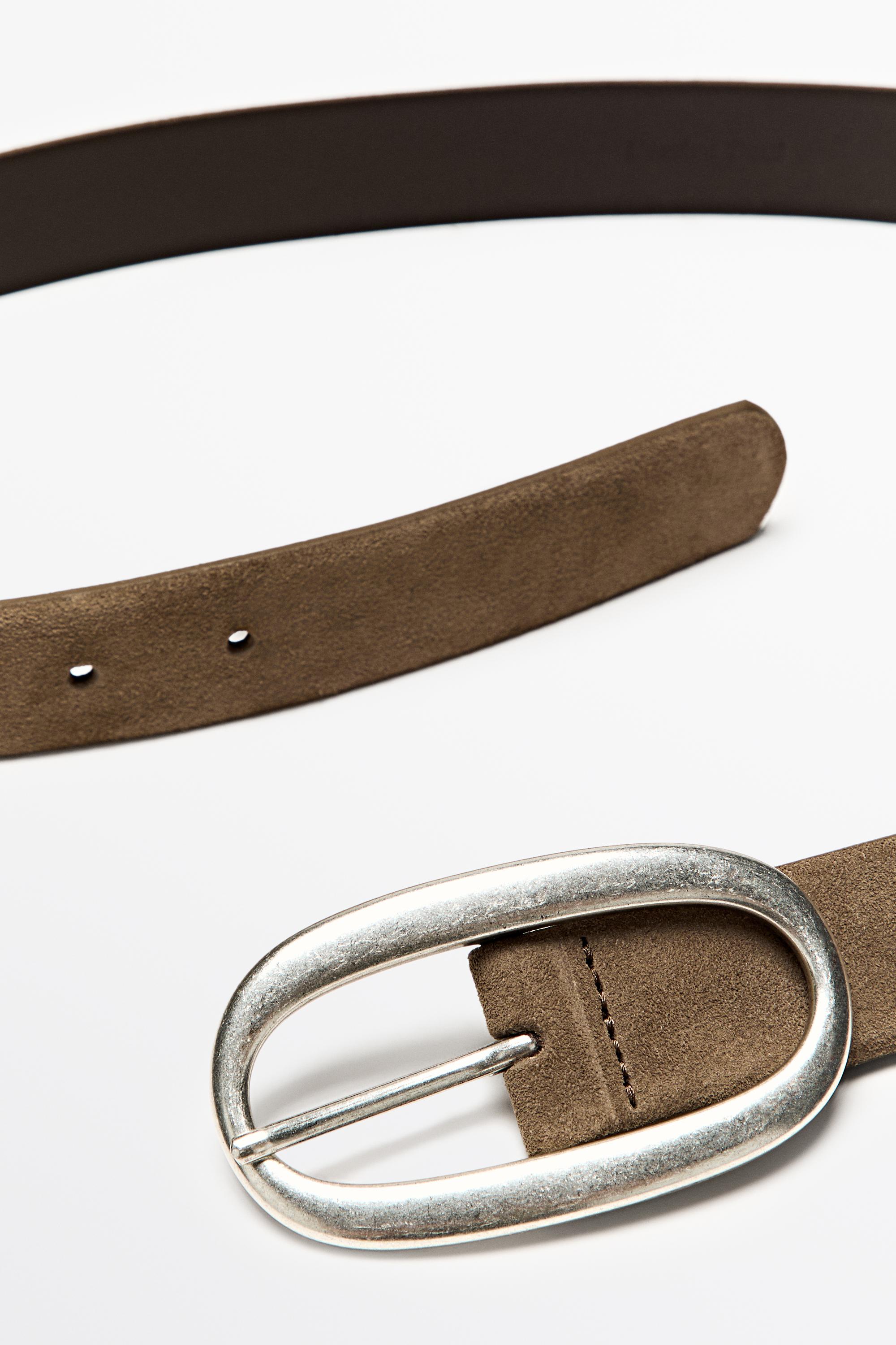 Split suede leather belt