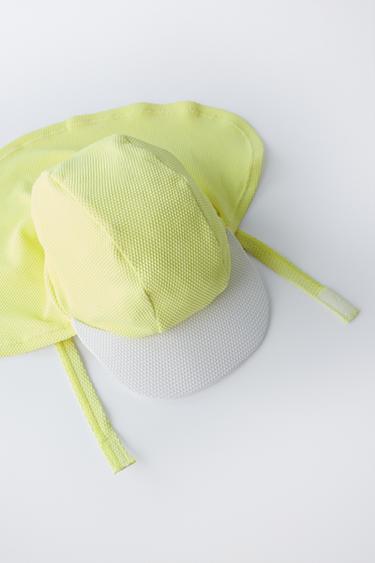 SWIMMING HAT WITH NECK FLAP - Light lime green by Zara - Image 2