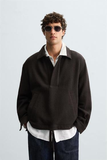 SOBRECAMISA POLO ESTRUCTURA - Marrón de Zara
