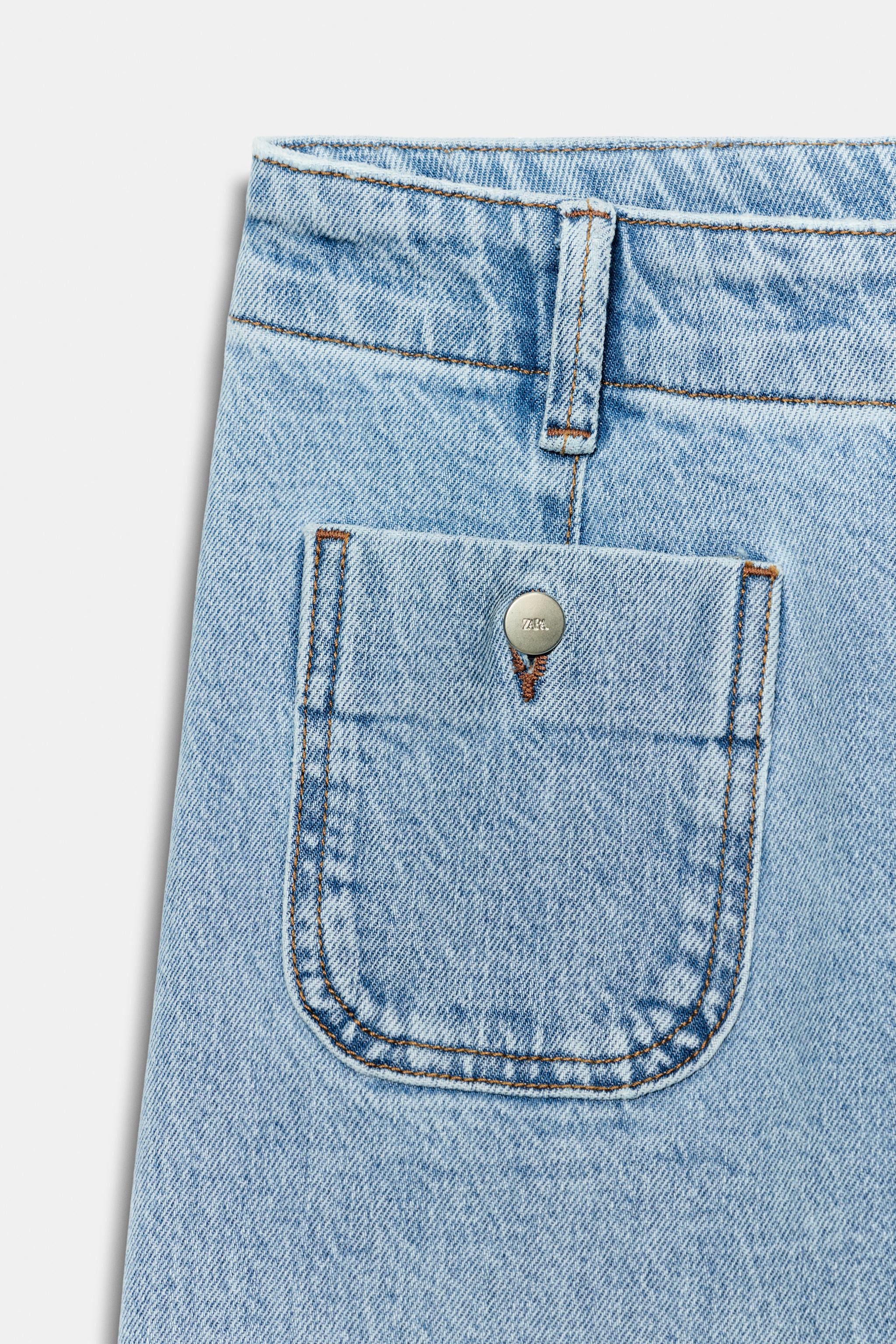 Z1975 HIGH WAIST WIDE LEG POCKET JEANS