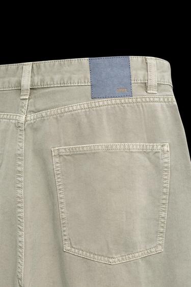 Zara BAGGY FIT JEANS - Khaki
